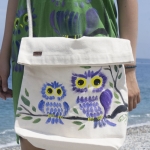 彩繪貓頭鷹 Ｗinwing手繪側背包