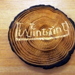 客製刻字焦糖自然原木杯墊 (單件)